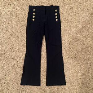 Derek Lam Navy Trousers with Gold Accents